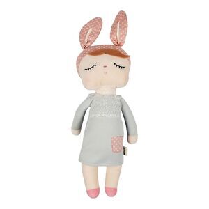 Me Too Sweet Dreams Plush Angela Doll Bunny Ears Sleeping Gray Pink Soft Toy